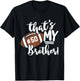 That's My Brother Football 50 Jersey Number Vintage Mom Dad T-Shirt - T-Shirt | Black