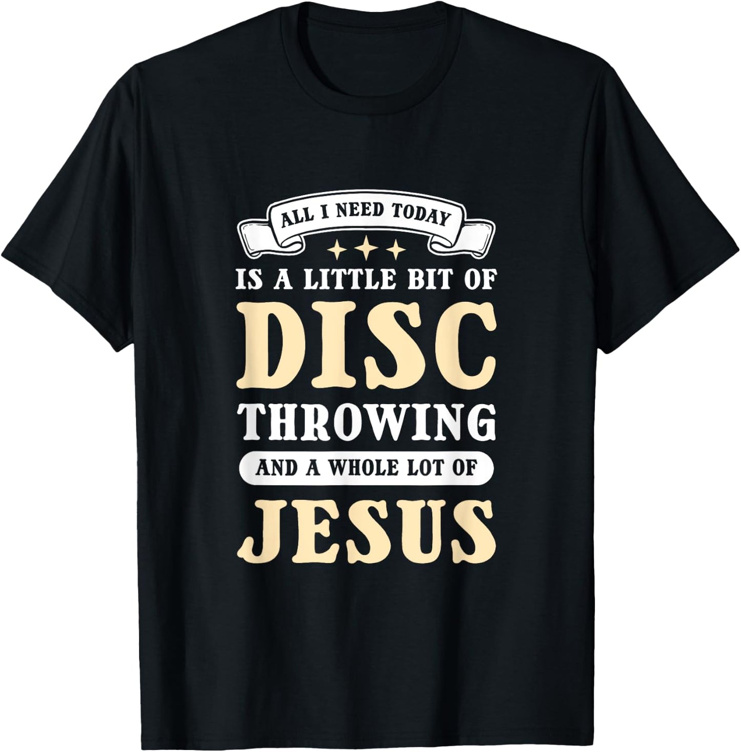 Jesus And Discus Throwing. Discus Thrower T-Shirt - T-Shirt | Black