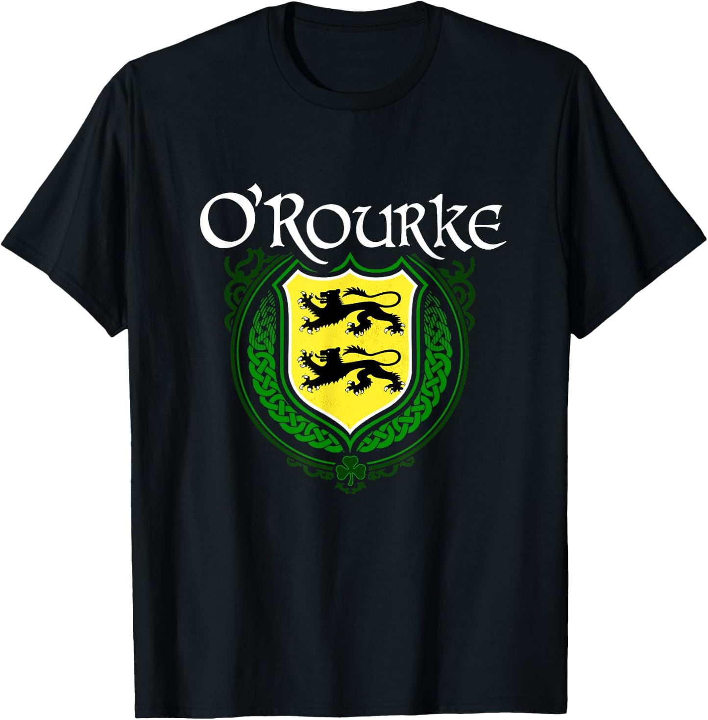 O'Rourke Surname Irish Clan Tartan Badge Ireland T-Shirt - T-Shirt | Black