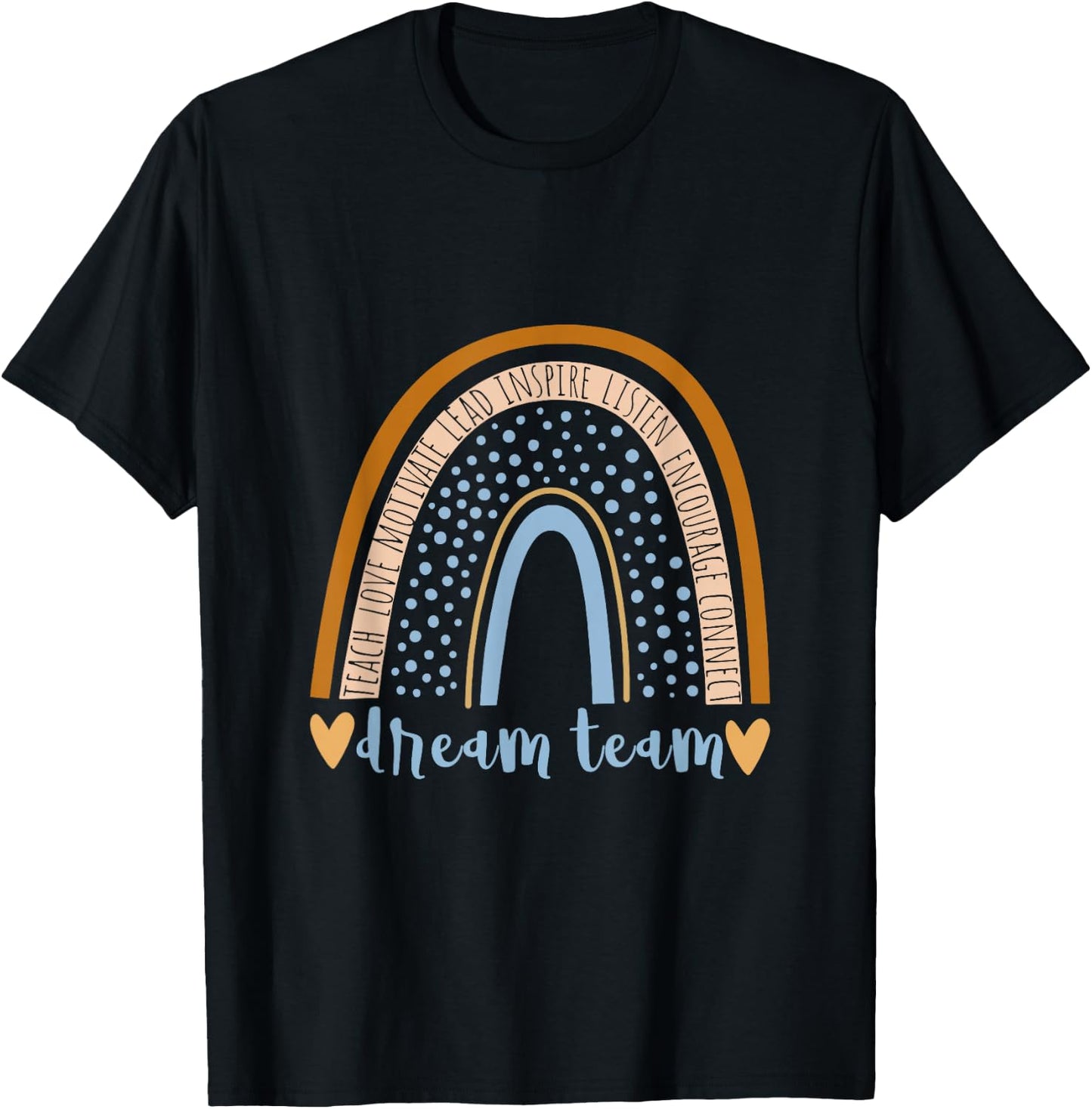 Back to School Dream Team Rainbow Teacher Student Women Girl T-Shirt - T-Shirt | Black