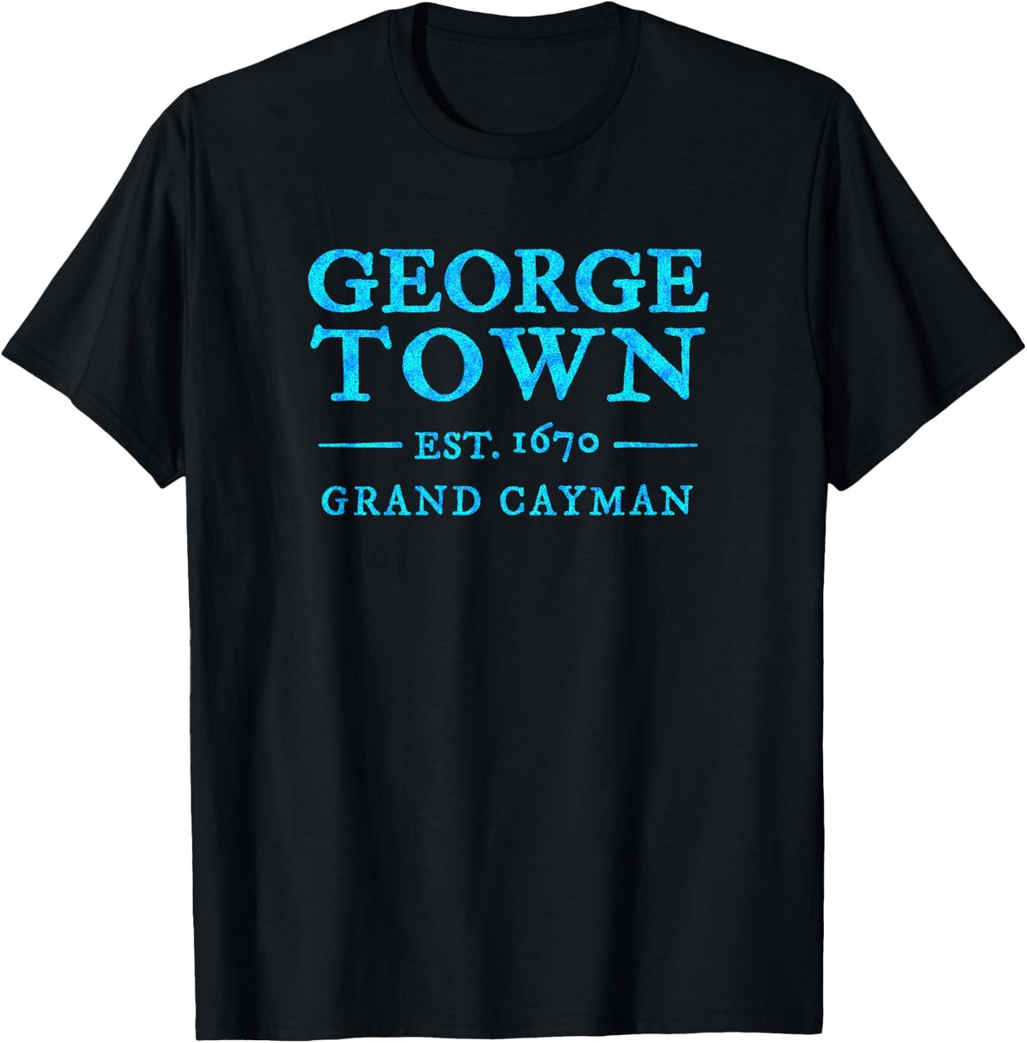 Colorful George Town Grand Cayman Retro Throwback Souvenir T-Shirt - T-Shirt | Black