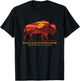 Yellowstone National Park Wyoming Buffalo Bison Sunset T-Shirt - T-Shirt | Black