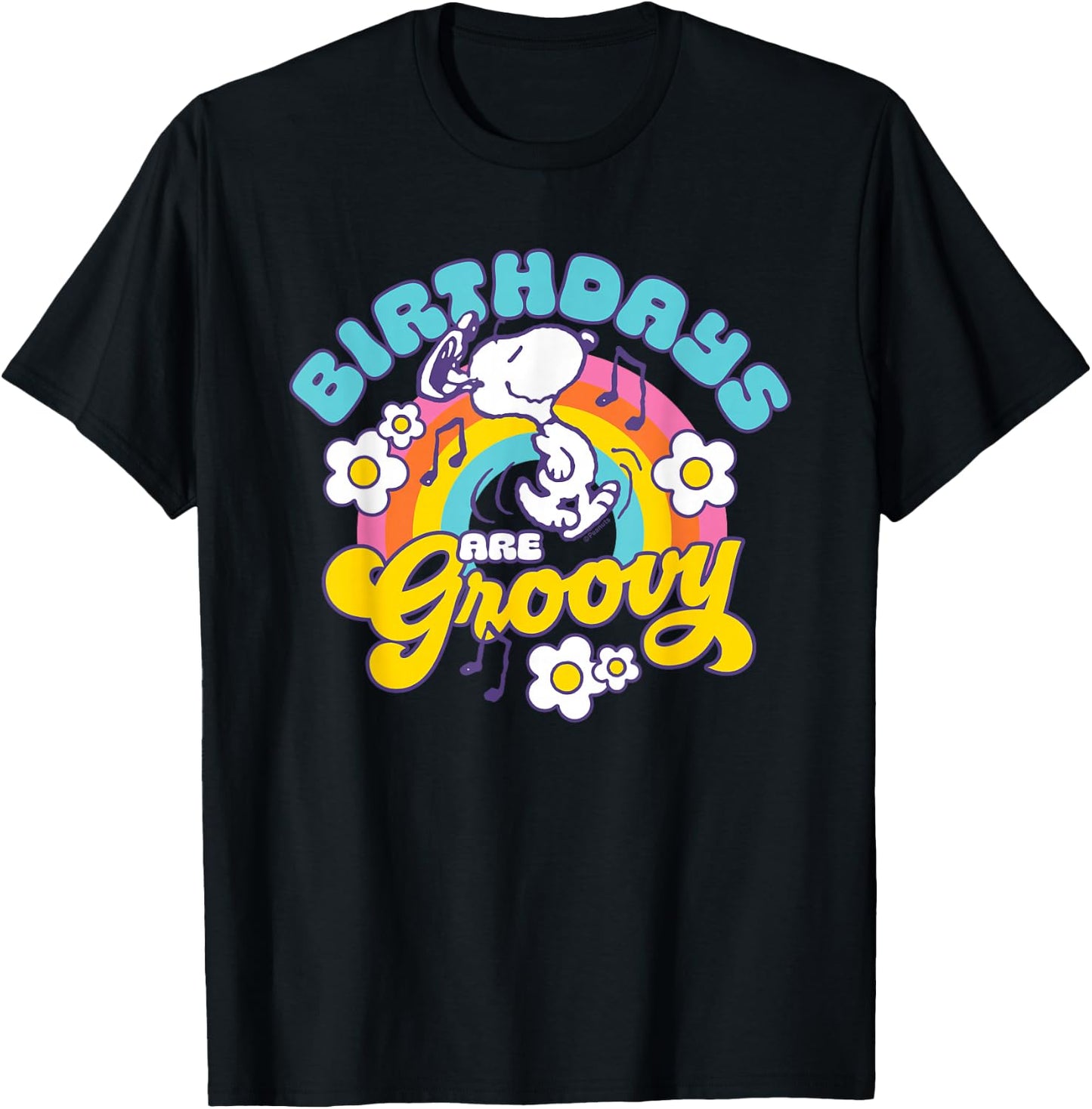 Peanuts - Birthdays are Great T-Shirt - T-Shirt | Black