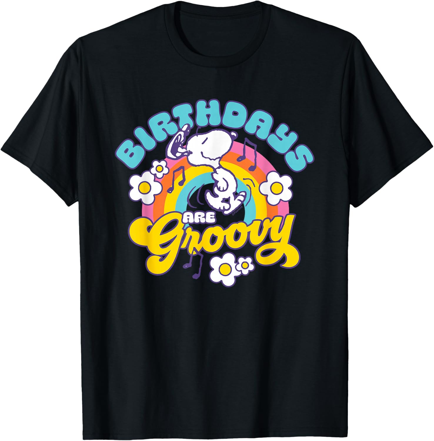Peanuts - Birthdays are Great T-Shirt - T-Shirt | Black