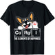 Black Corgi Periodic Table Chemistry Science Teacher T-Shirt - T-Shirt | Black