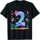 2 Years Old Sea Fish Ocean Animal 2nd Birthday Boy Girl T-Shirt - T-Shirt | Black