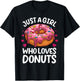 Donut Art Teen Girls Doughnut Dessert Donut Lover T-Shirt - T-Shirt | Black