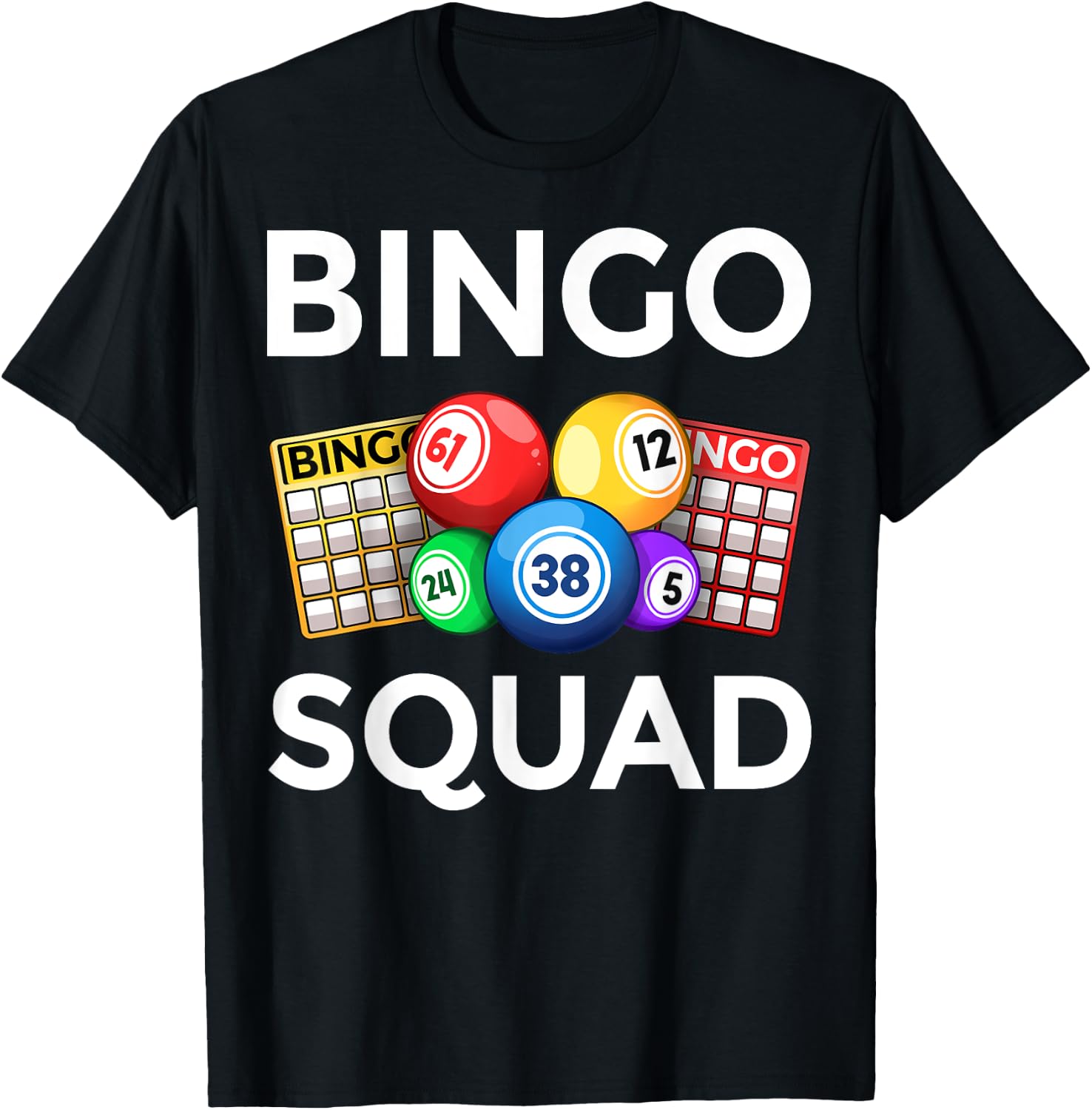 Cute Bingo Designs Women Bingo Lovers Players Casino Small T-Shirt - T-Shirt | Black