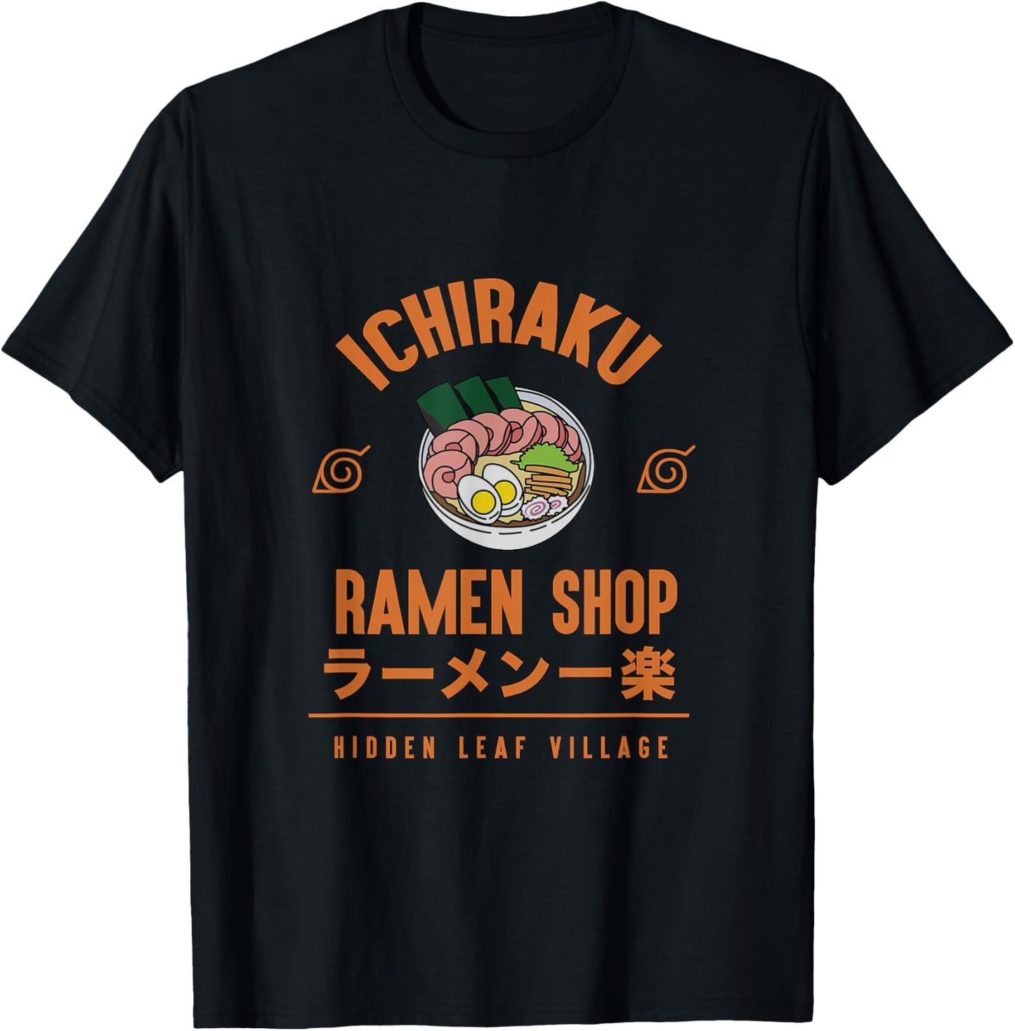 Naruto Shippuden Anime Cartoon Ramen Shop Small T-Shirt - T-Shirt | Black