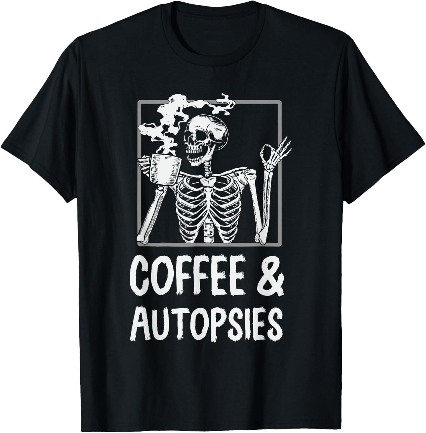 Morgue Forensic Science Criminology Caffeine Joke Black -Adults Modern Autopsy Tech Forensic Technician T-Shirt - T-Shirt | Black