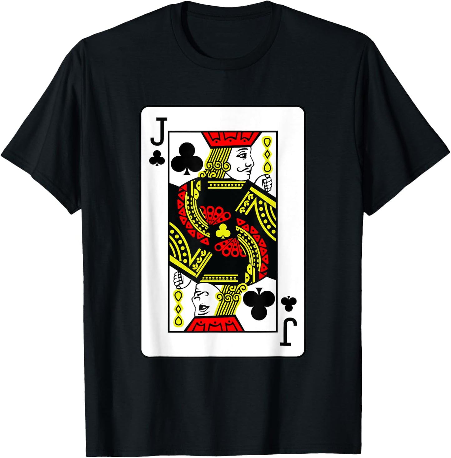 Jack Of Clubs Poker Card Games Playing Cards Black Jack T-Shirt - T-Shirt | Black