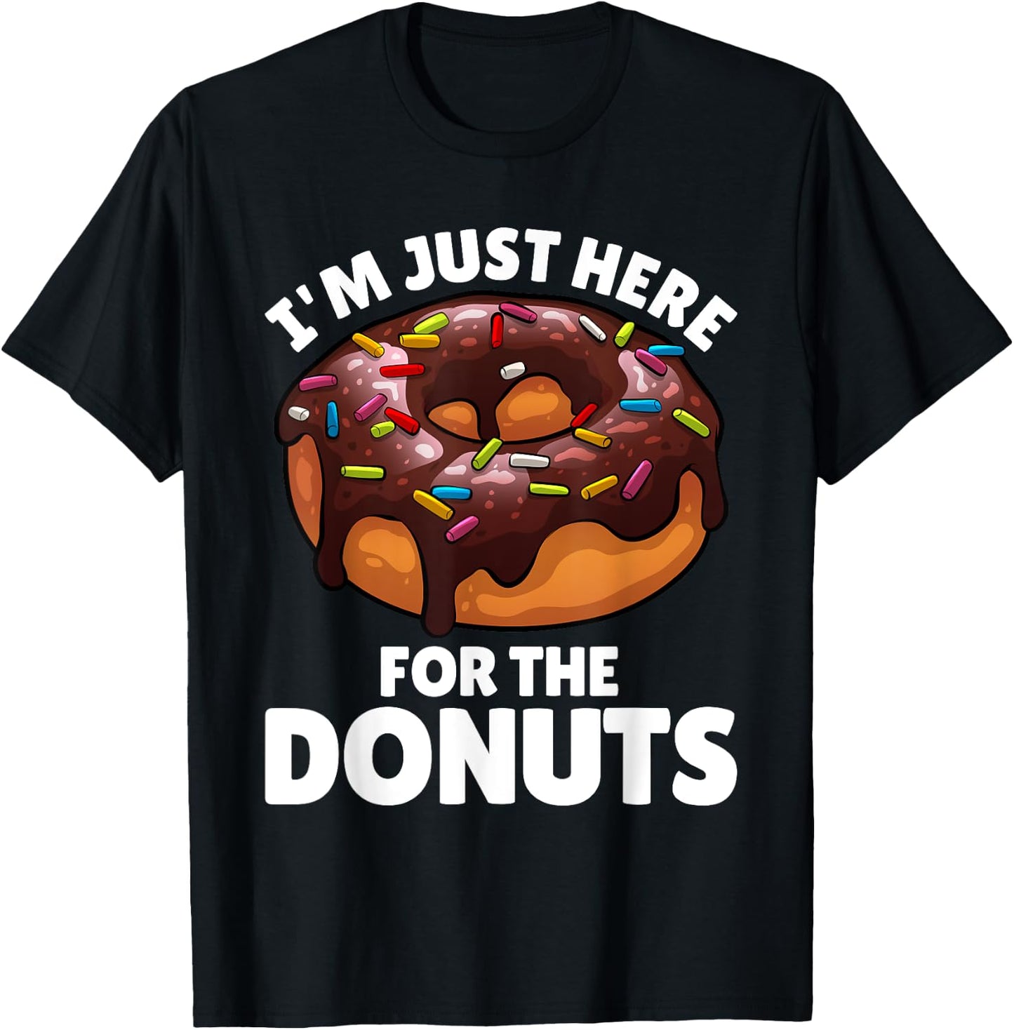 Donut Art Women Food Doughnut Dessert Donut Lover T-Shirt - T-Shirt | Black