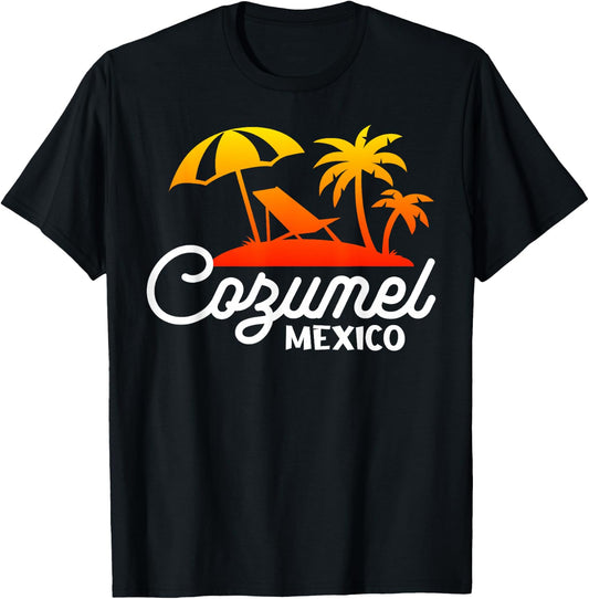 Cozumel Beach Mexico Family Vacation Tourist Souvenir T-Shirt - T-Shirt | Black
