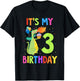 It's My 3rd Birthday Shirt Toddler Boy 3 Yrs Old Dragon T-Shirt - T-Shirt | Black