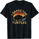 I Brake For Turtles Funny Tortoise Sea Turtle T-Shirt - T-Shirt | Black