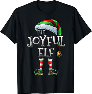 The Joyful Elf Shirt Matching Family Joyful Christmas Elf T-Shirt - T-Shirt | Black