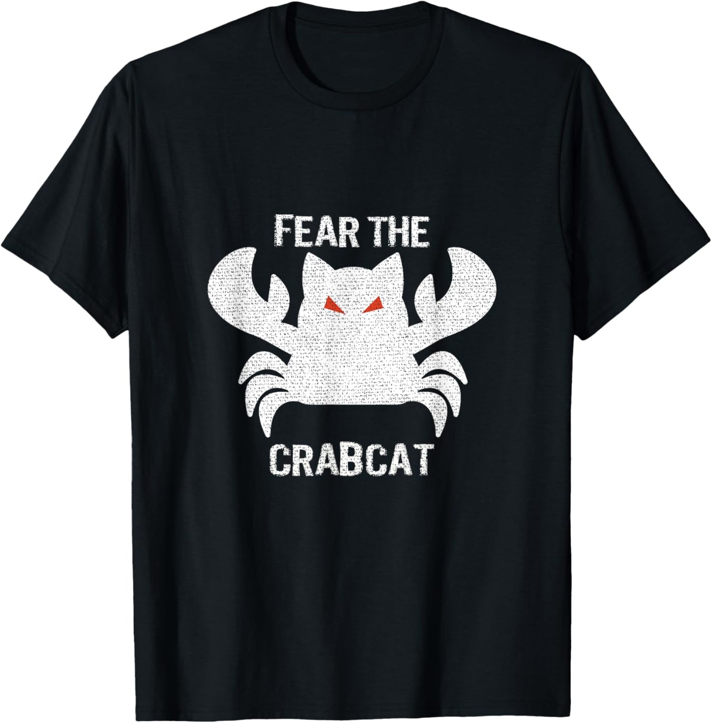 Fear the Crabcat - Funny Cryptid Cryptozoology Vintage Men Women Girls Kids T-Shirt - T-Shirt | Black
