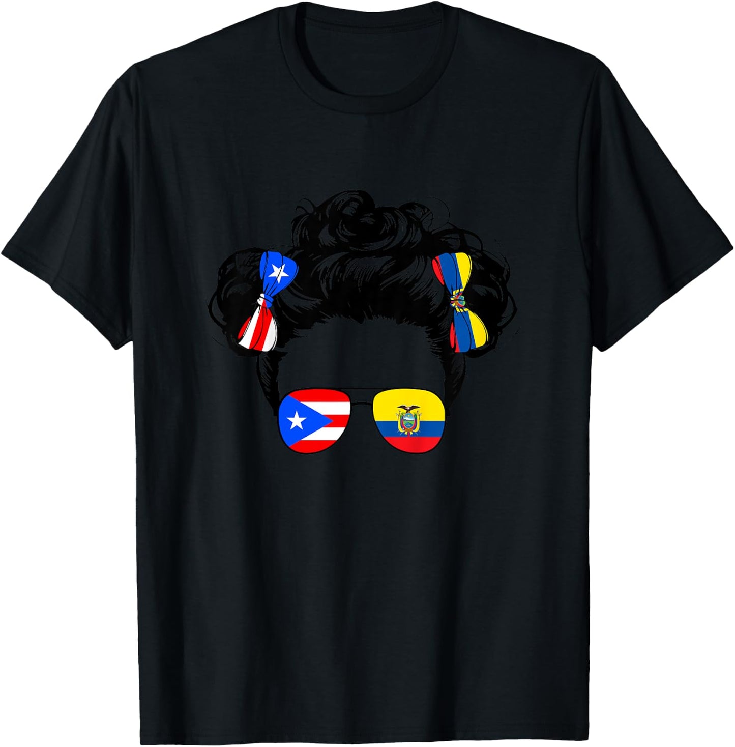 Ecuadorian And Puerto Rican Rico Ecuador Flag Baby Girls T-Shirt - T-Shirt | Black