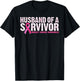 Husband Of A Survivor Wife Breast Cancer Awareness T-Shirt - T-Shirt | Black