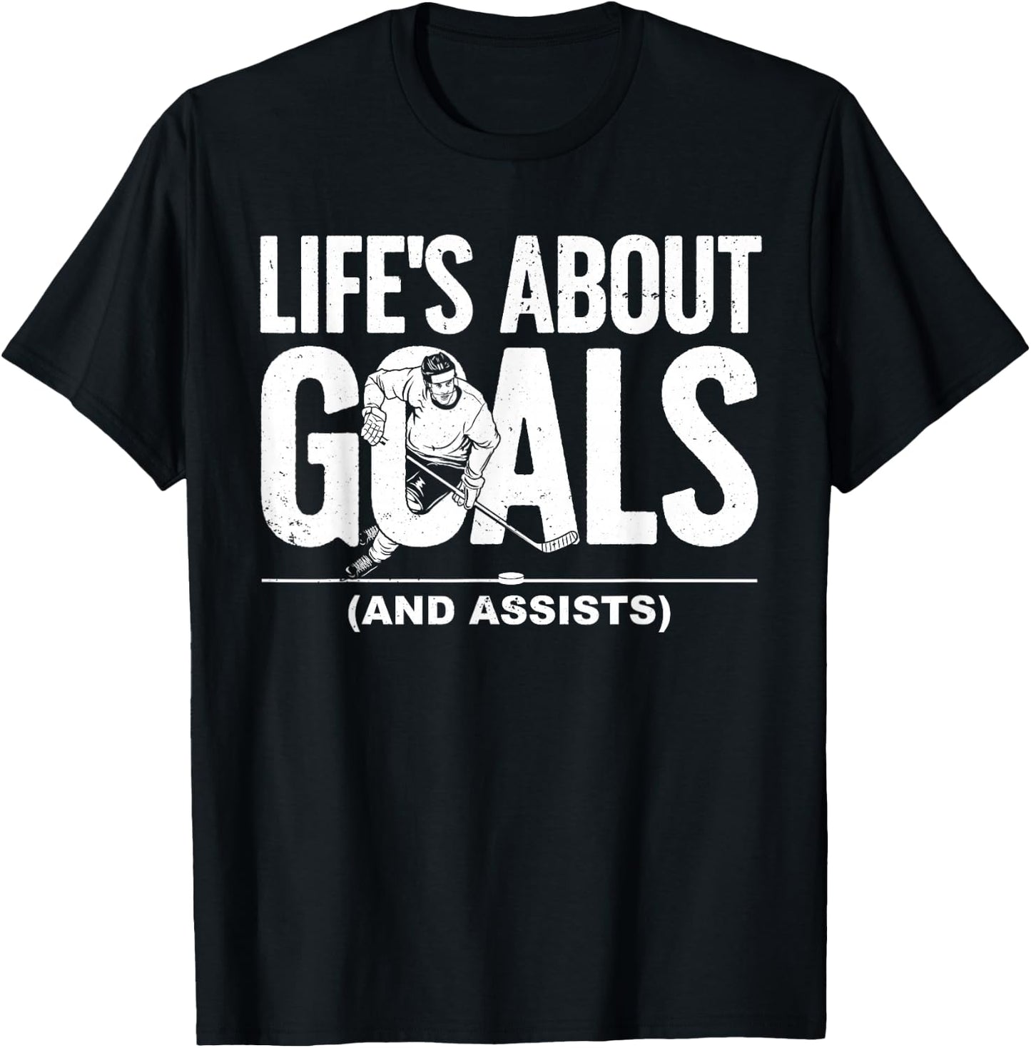 Cool Ice Hockey Women Hockey Lover Goalie Sports T-Shirt - T-Shirt | Black