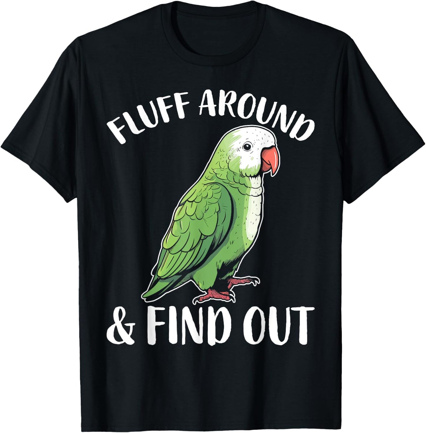 Funny Quaker Parrot T-Shirt - T-Shirt | Black