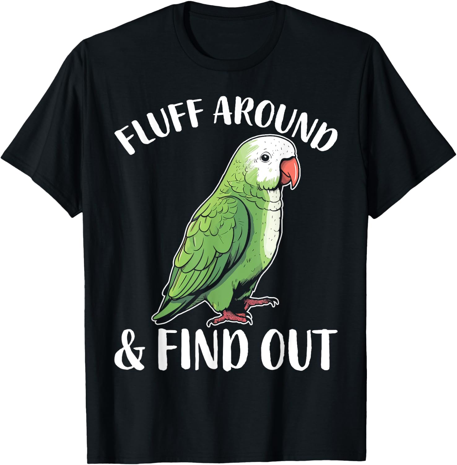 Funny Quaker Parrot T-Shirt - T-Shirt | Black