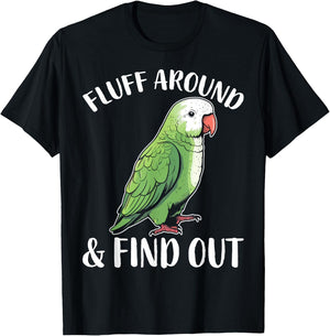 Funny Quaker Parrot T-Shirt - T-Shirt | Black