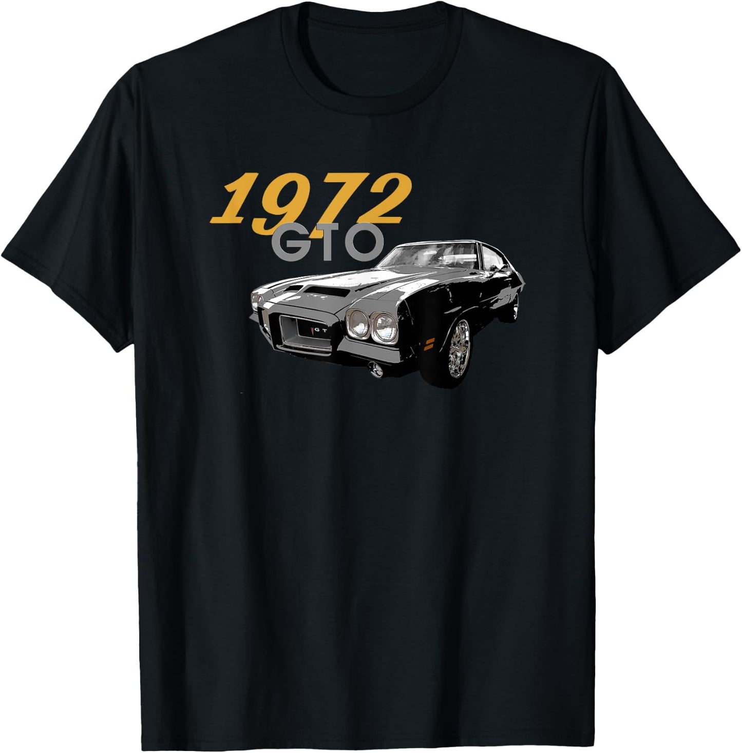 AMERICAN MUSCLE CARS,1972 GTO, VINTAGE CARS, CLASSIC CAR 70s T-Shirt - T-Shirt | Black