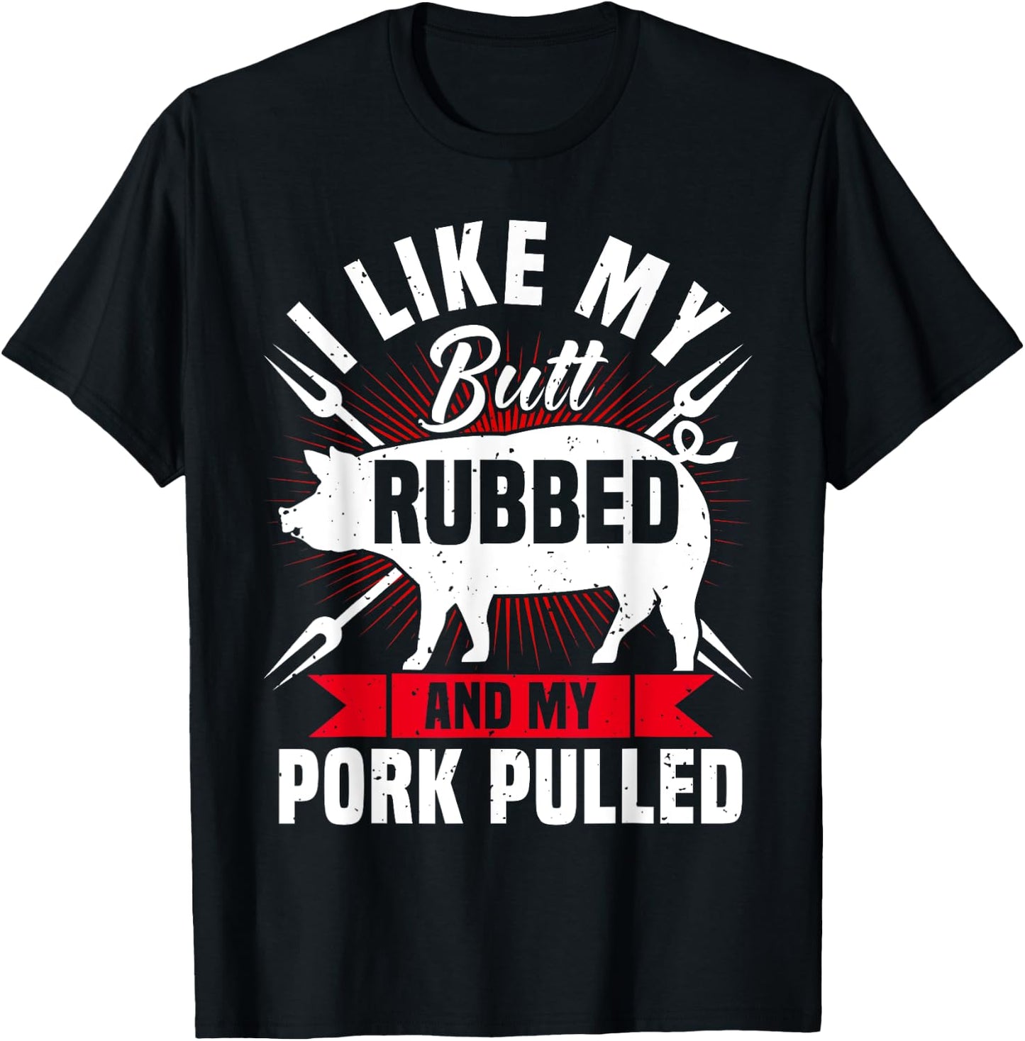 Funny BBQ Grilling Pulled Pork T-Shirt - T-Shirt | Black