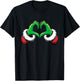 Funny Elf Heart Hands Love Christmas T-Shirt - T-Shirt | Black