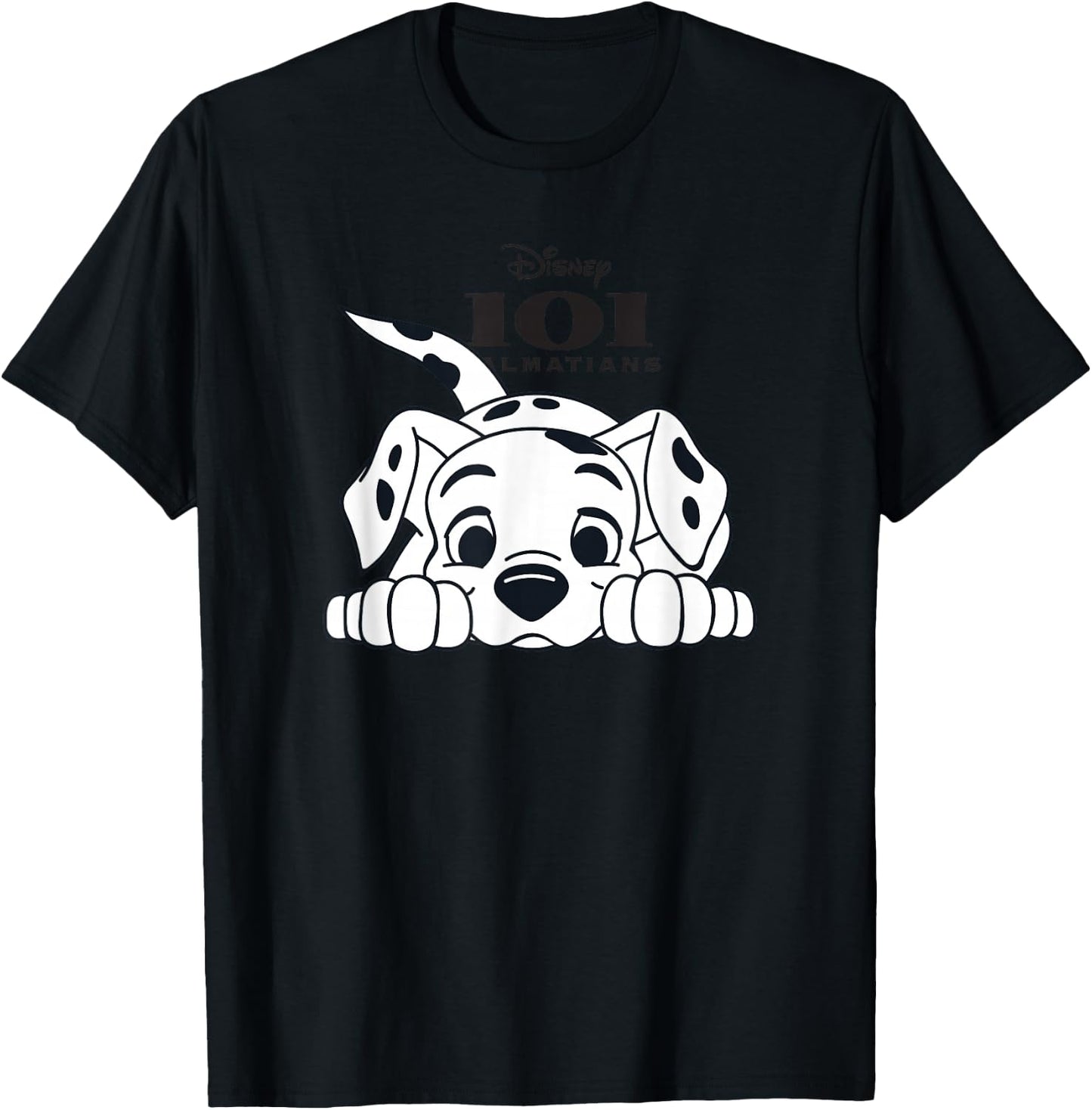 Disney 101 Dalmatians Playful Position Puppy Logo V2 T-Shirt - T-Shirt | Black