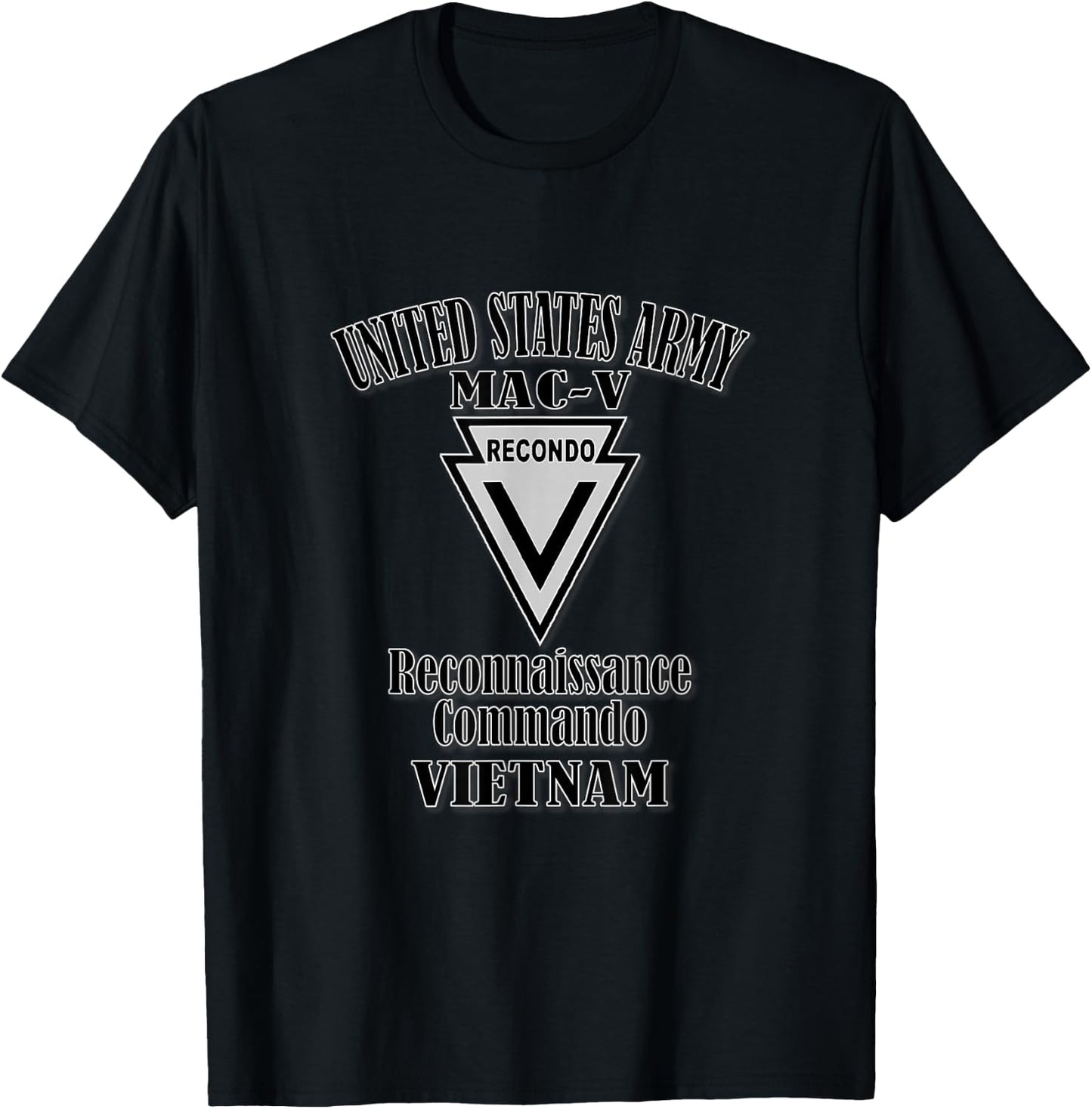 MAC-V Recondo (Front Design) T-Shirt - T-Shirt | Black