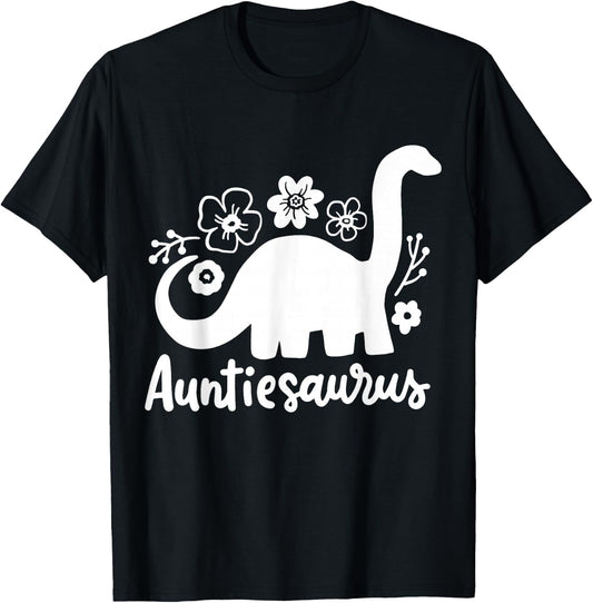 Auntie Aunt Auntiesaurus T-Shirt - T-Shirt | Black