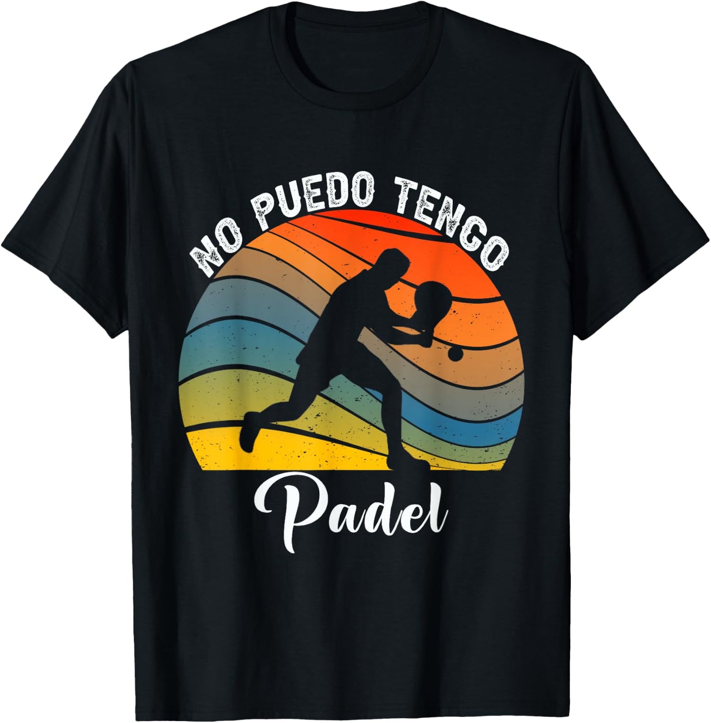 No Puedo Tengo Padel Vintage I can't have Padel Tennis T-Shirt - T-Shirt | Black
