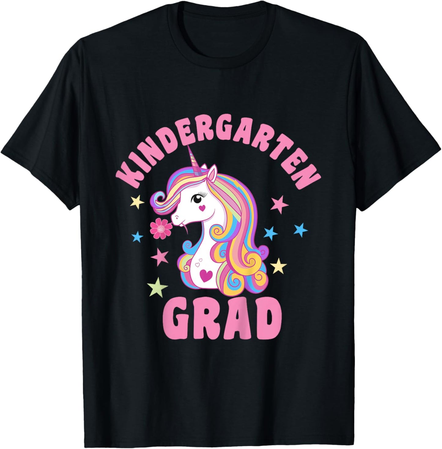 Kids Unicorn Kindergarten Grad Kindergarten Graduation T-Shirt - T-Shirt | Black