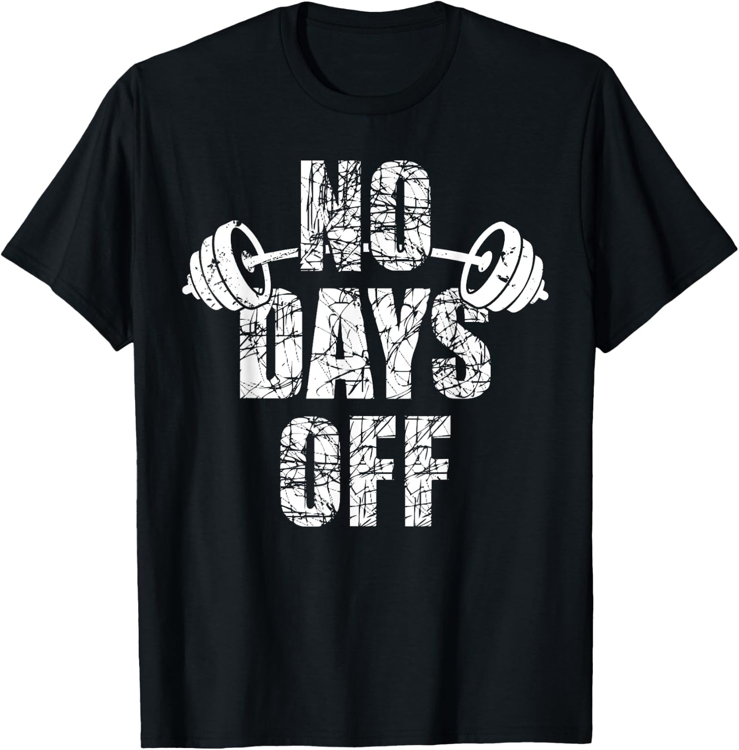 No Days Off Bodybuilder Saying Barbell Bodybuilding T-Shirt - T-Shirt | Black
