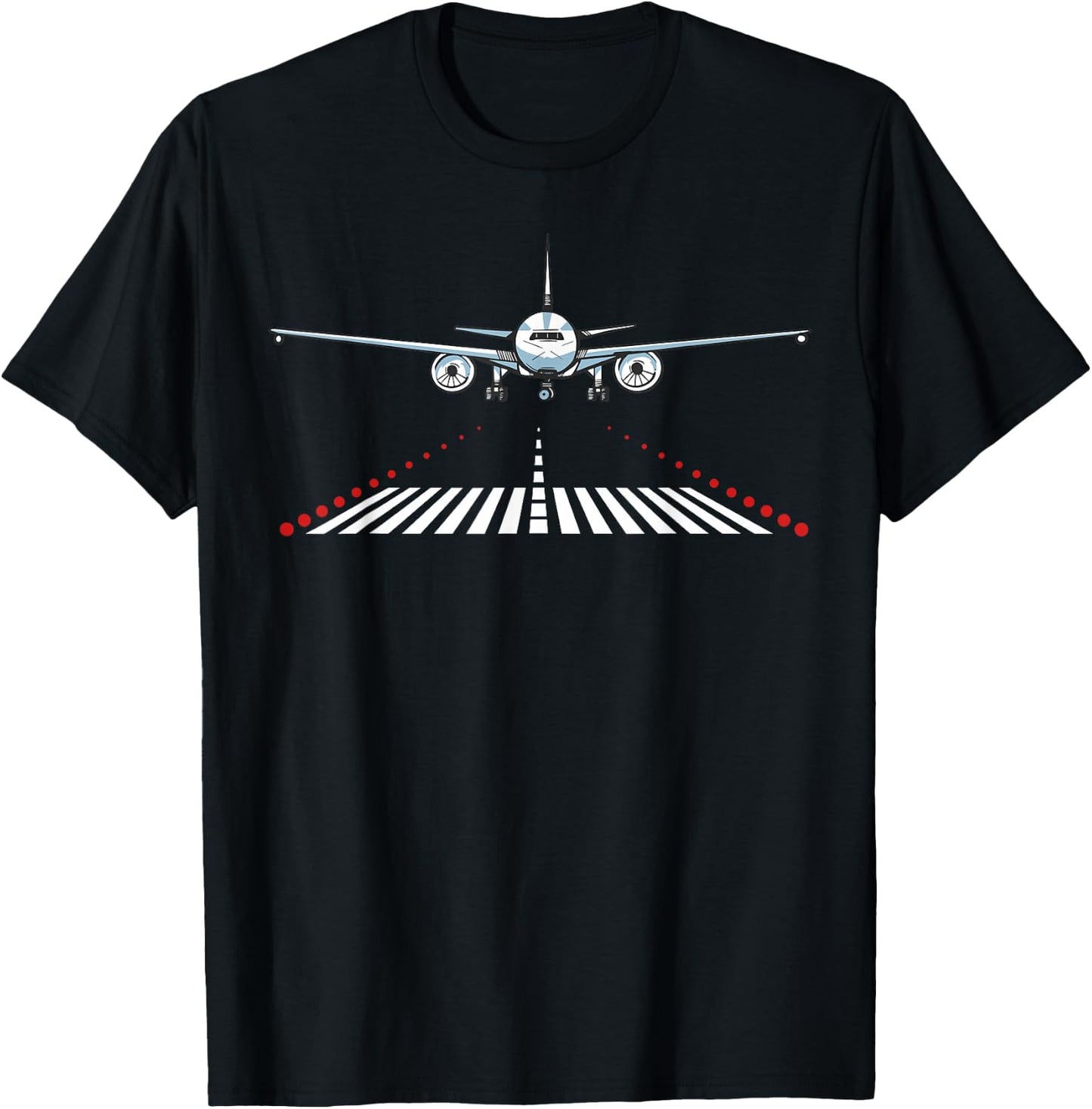 Pilot Aviation Airplane Airport Runway Aircraft Landing T-Shirt - T-Shirt | Black