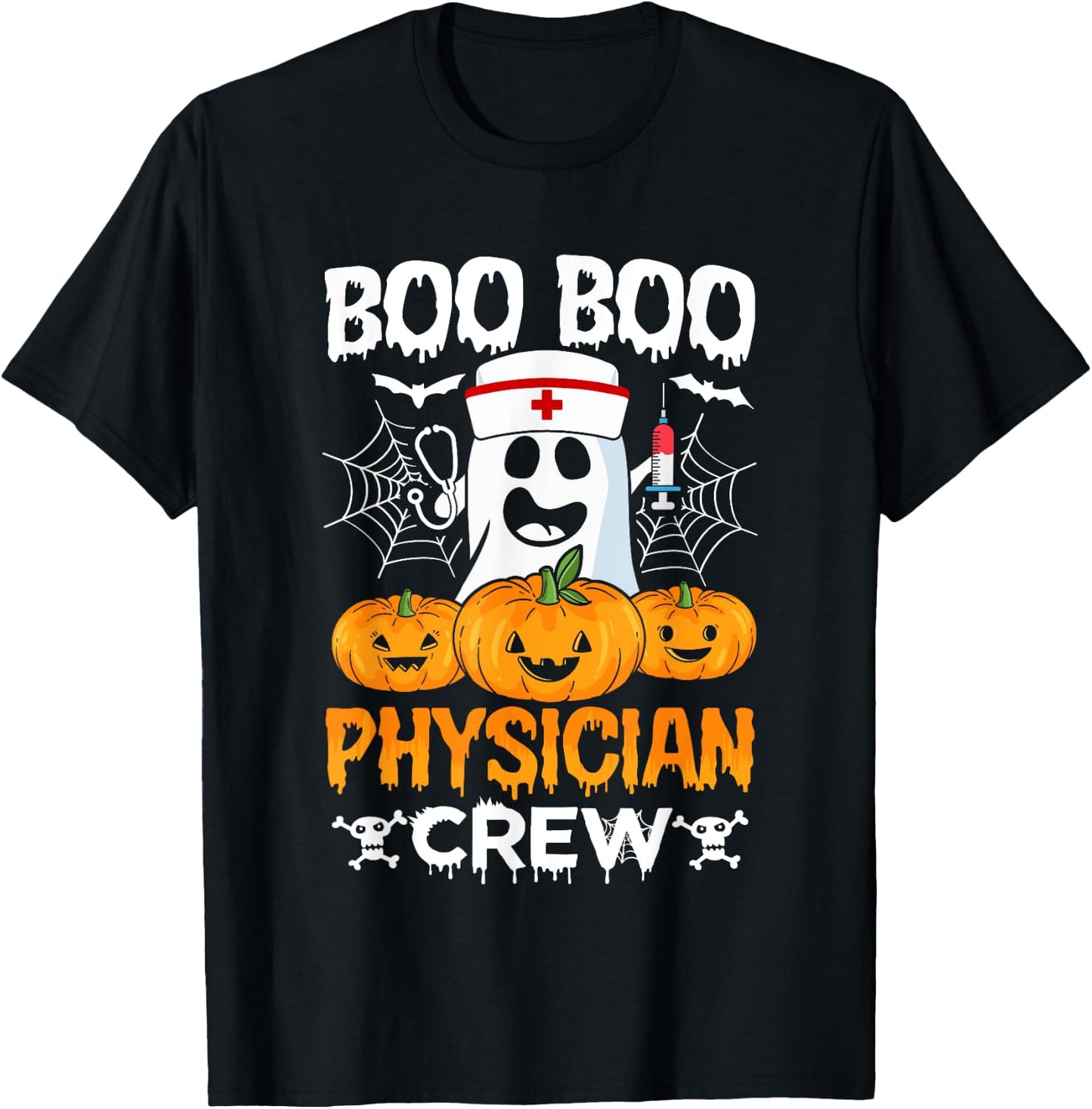 Boo Boo Physician Crew Halloween Doctor Healthcare Medical T-Shirt - T-Shirt | Black