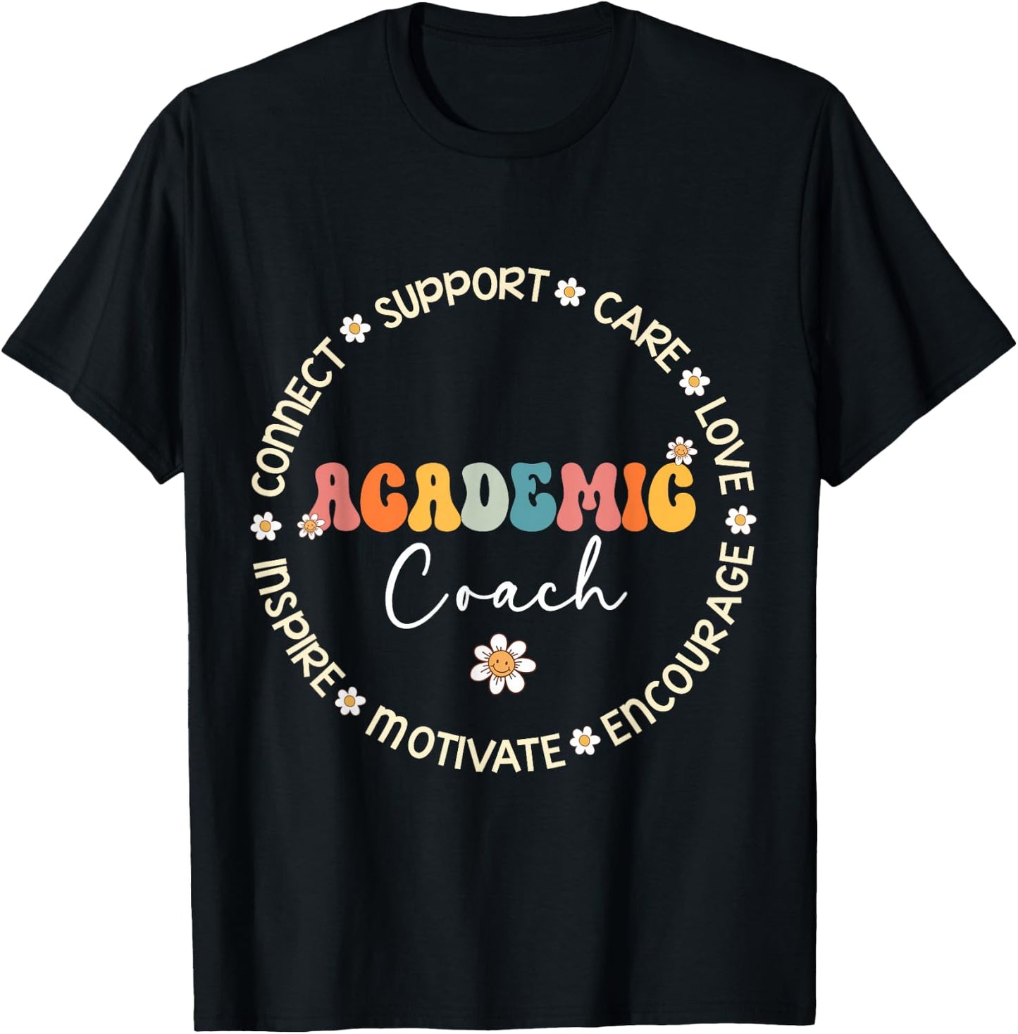 Cute Academic Coach Squad Appreciation Week back to school T-Shirt - T-Shirt | Black