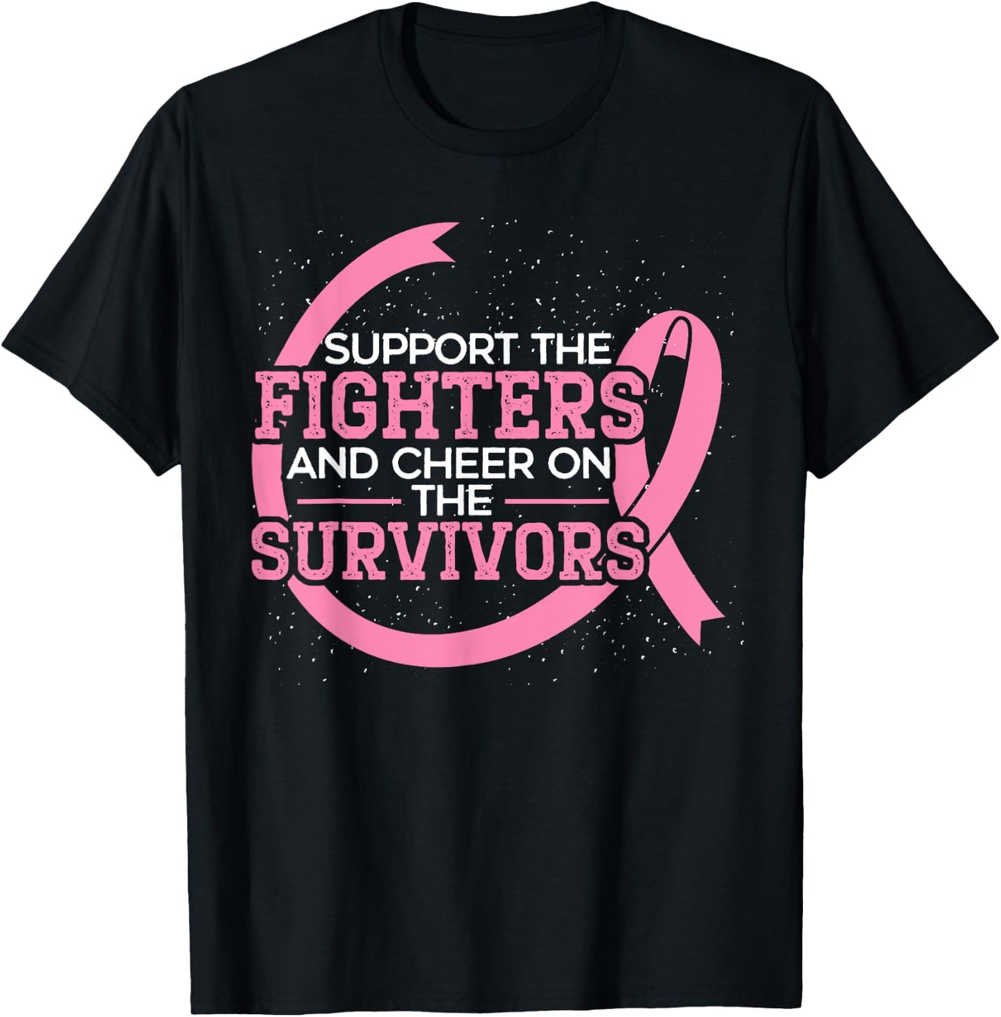 Breast Cancer Support Squad Breast Cancer Awareness T-Shirt - T-Shirt | Black