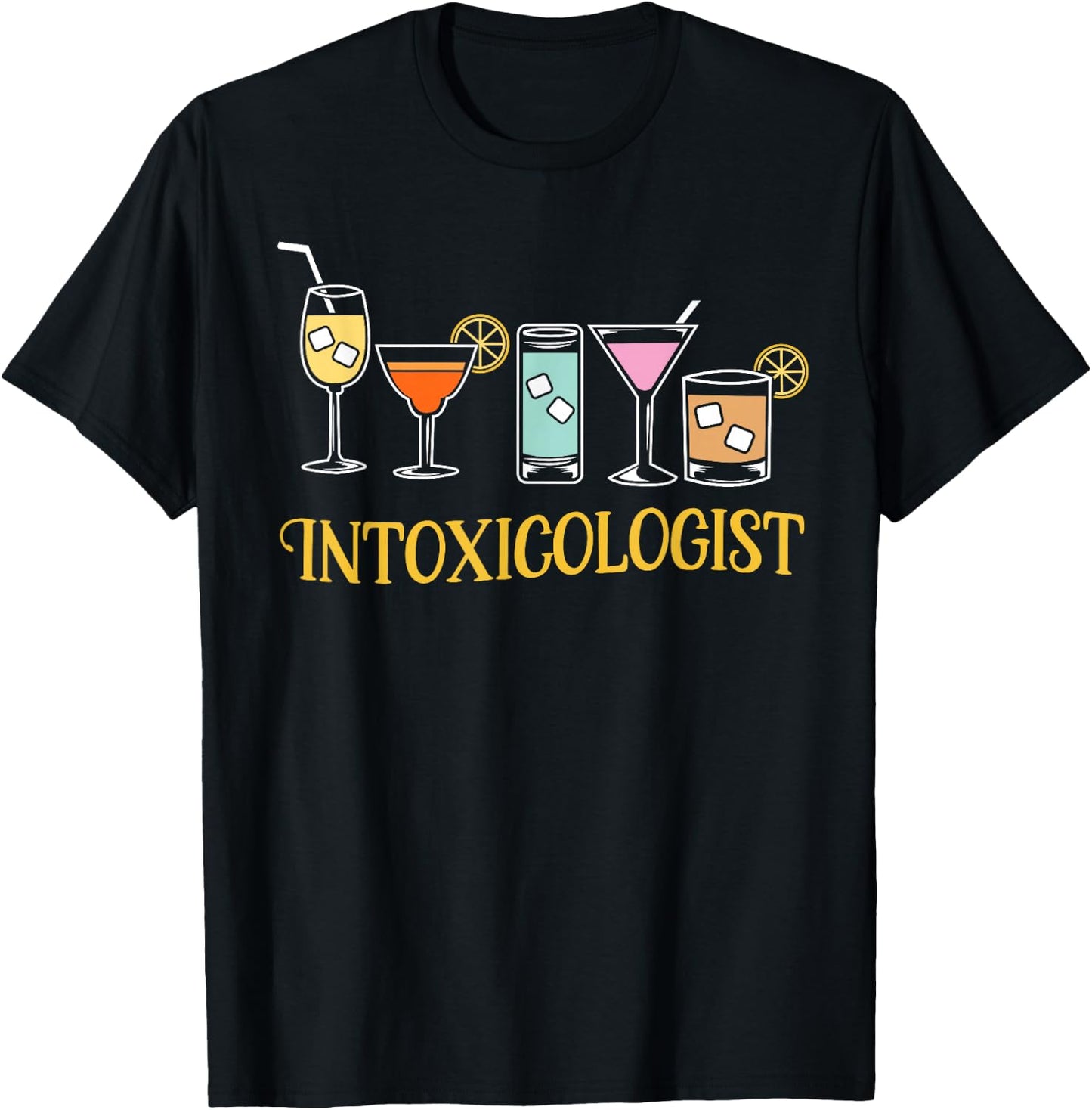 Cocktail Drink Intoxicologist Tapster Bartender T-Shirt - T-Shirt | Black