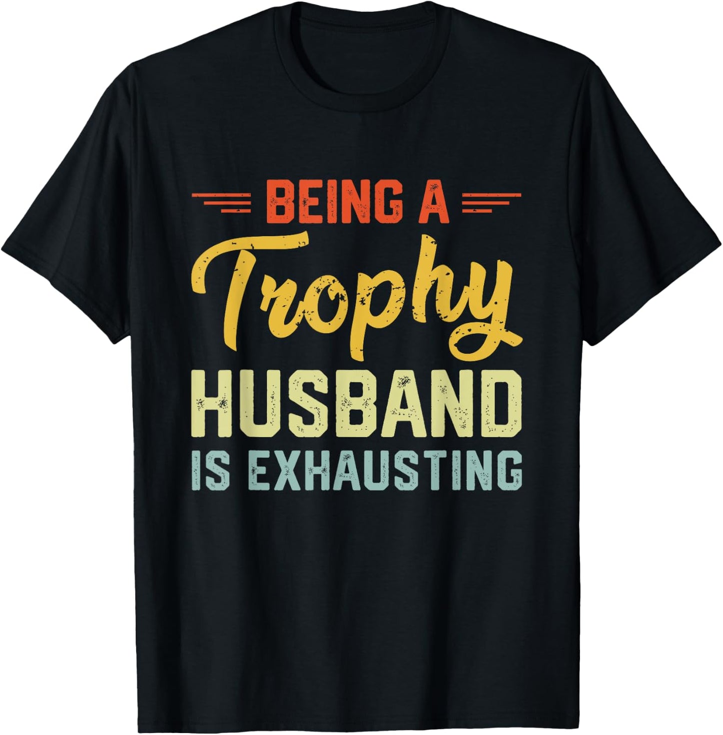 Vintage Funny Wedding Anniversary Design For Husband T-Shirt - T-Shirt | Black