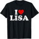 I Love Lisa Heart T-Shirt - T-Shirt | Black
