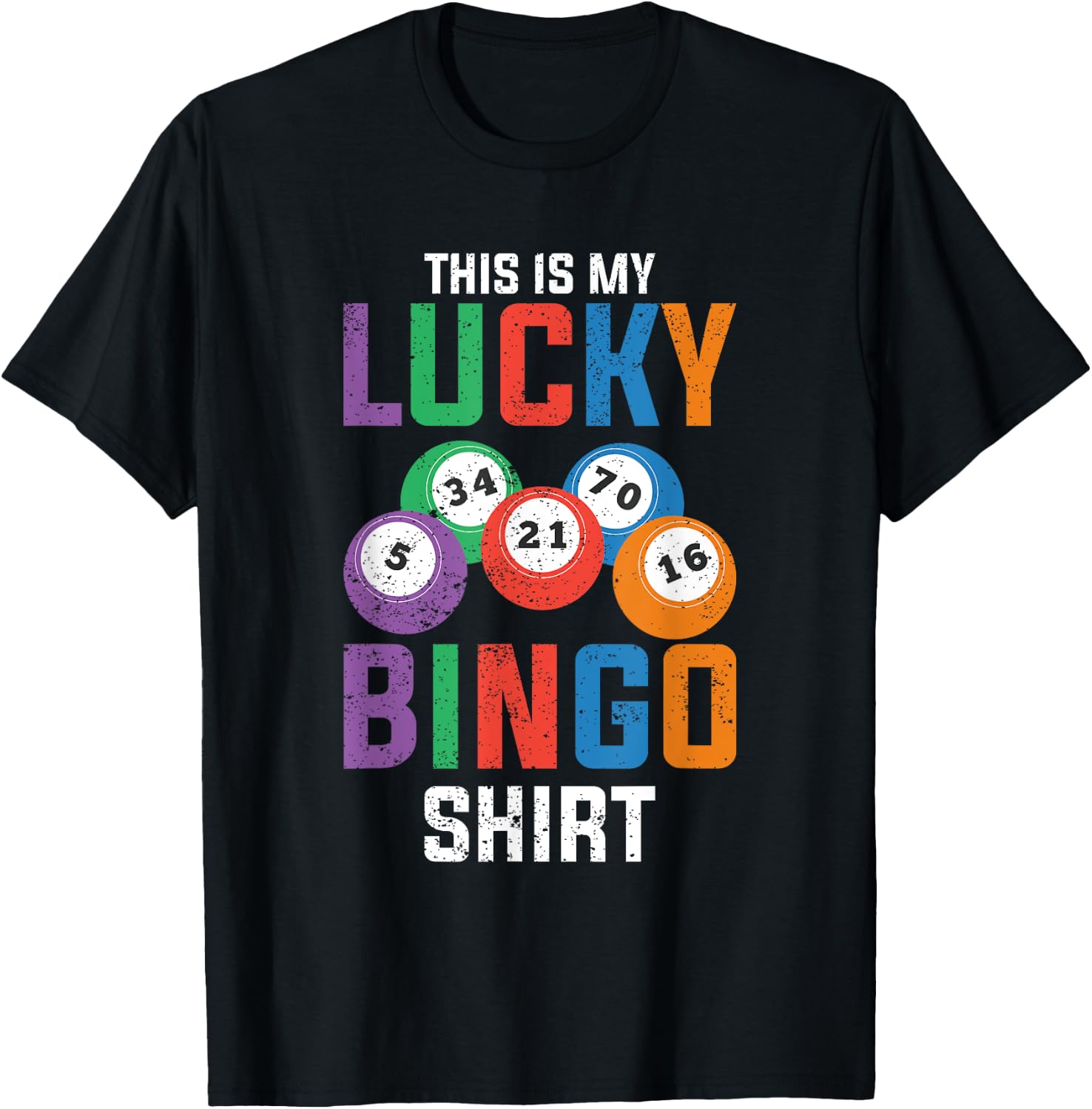 Funny Bingo Winner Lucky Bingo Shirt Bingo Player Bingo T-Shirt - T-Shirt | Black
