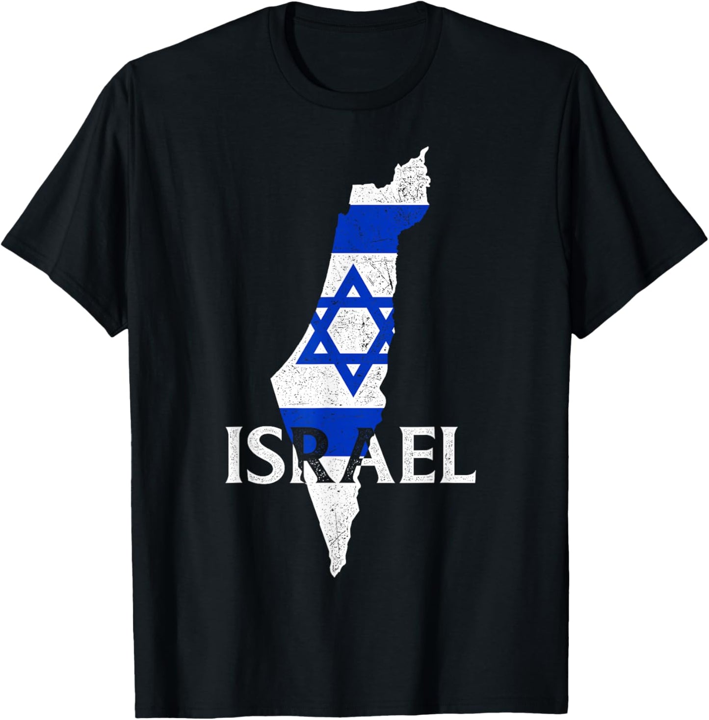 Israel Country Map Flag Proud Israeli Patriotic T-Shirt - T-Shirt | Black