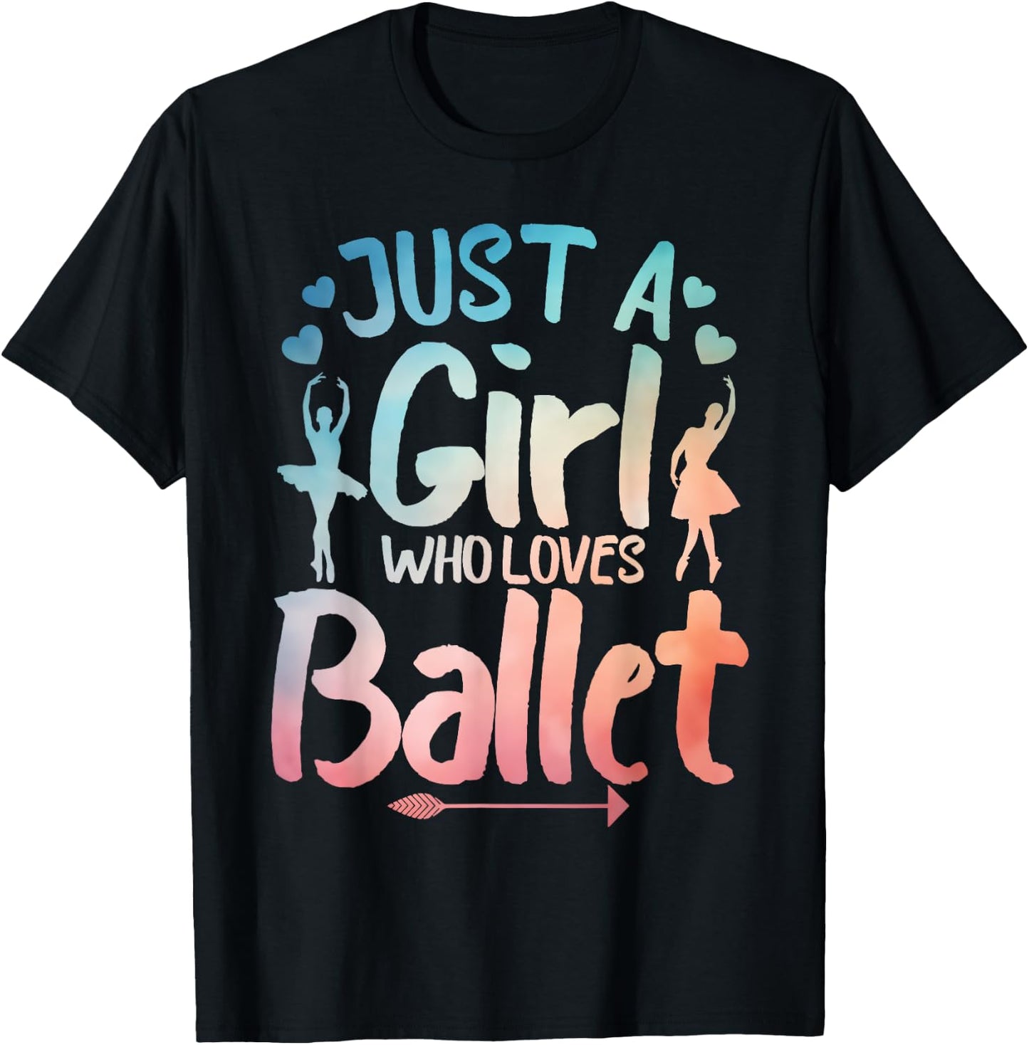 Funny Ballerina Design For Girls Women Ballet Dance Lovers T-Shirt - T-Shirt | Black