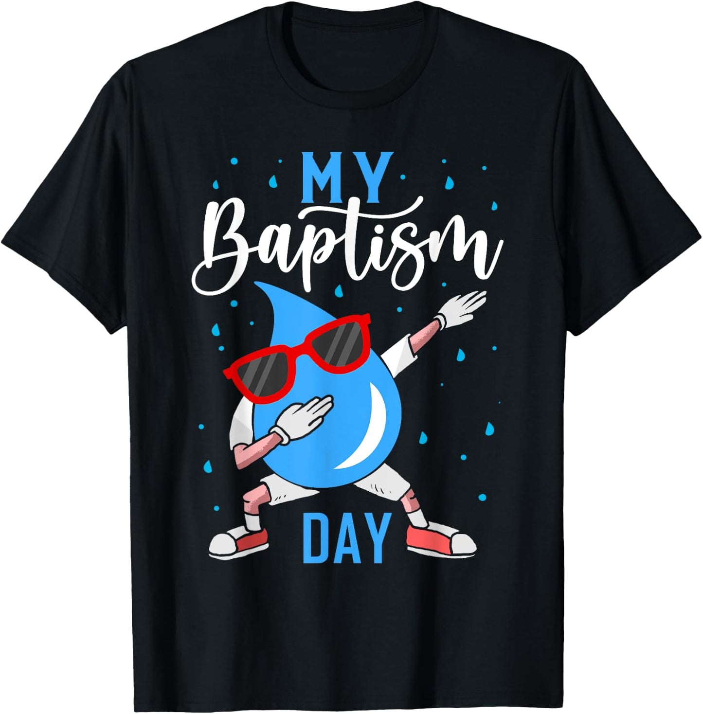 Baptism Dabbing Shirt Christian Shirts God Baptism Baptised T-Shirt - T-Shirt | Black