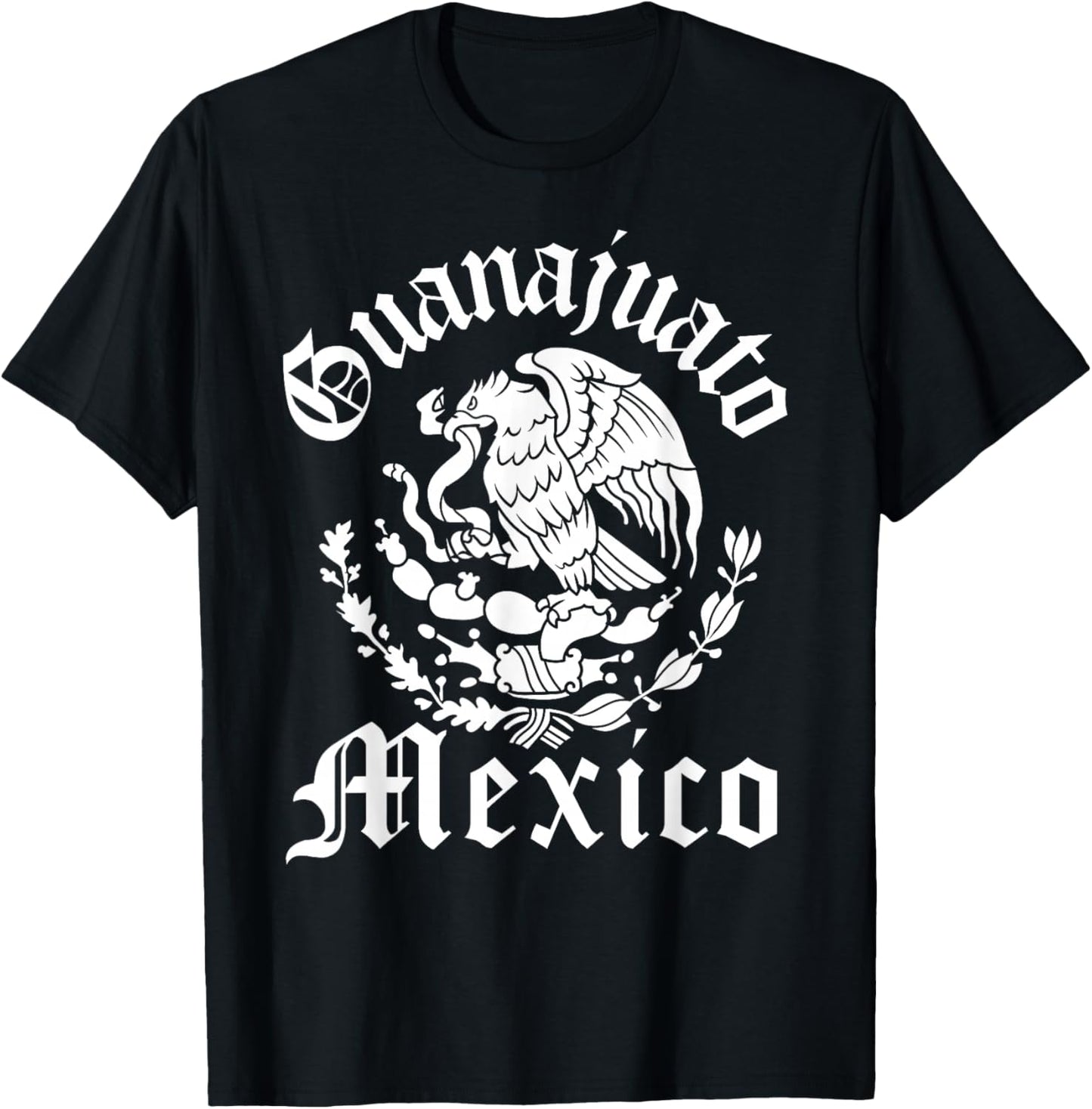 Guanajuato with Mexican Emblem Guanajuato T-Shirt - T-Shirt | Black