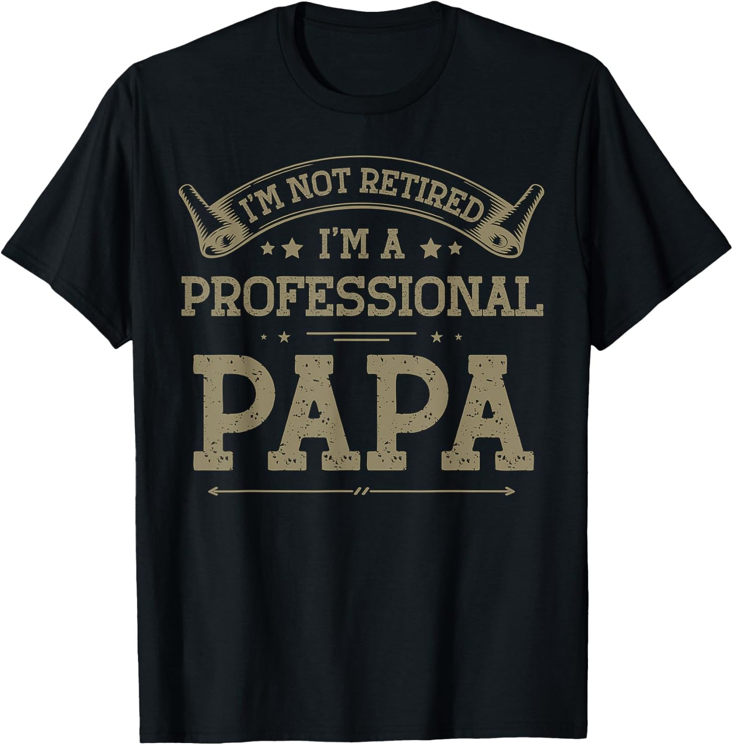I'm Not Retired A Professional Papa Fathers Day Gift T-Shirt - T-Shirt | Black