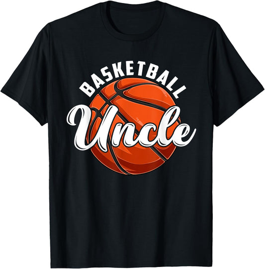 Funny Basketball Uncle Vintage Retro Basketball Fathers Day T-Shirt - T-Shirt | Black